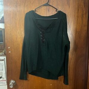 Large green sweater
